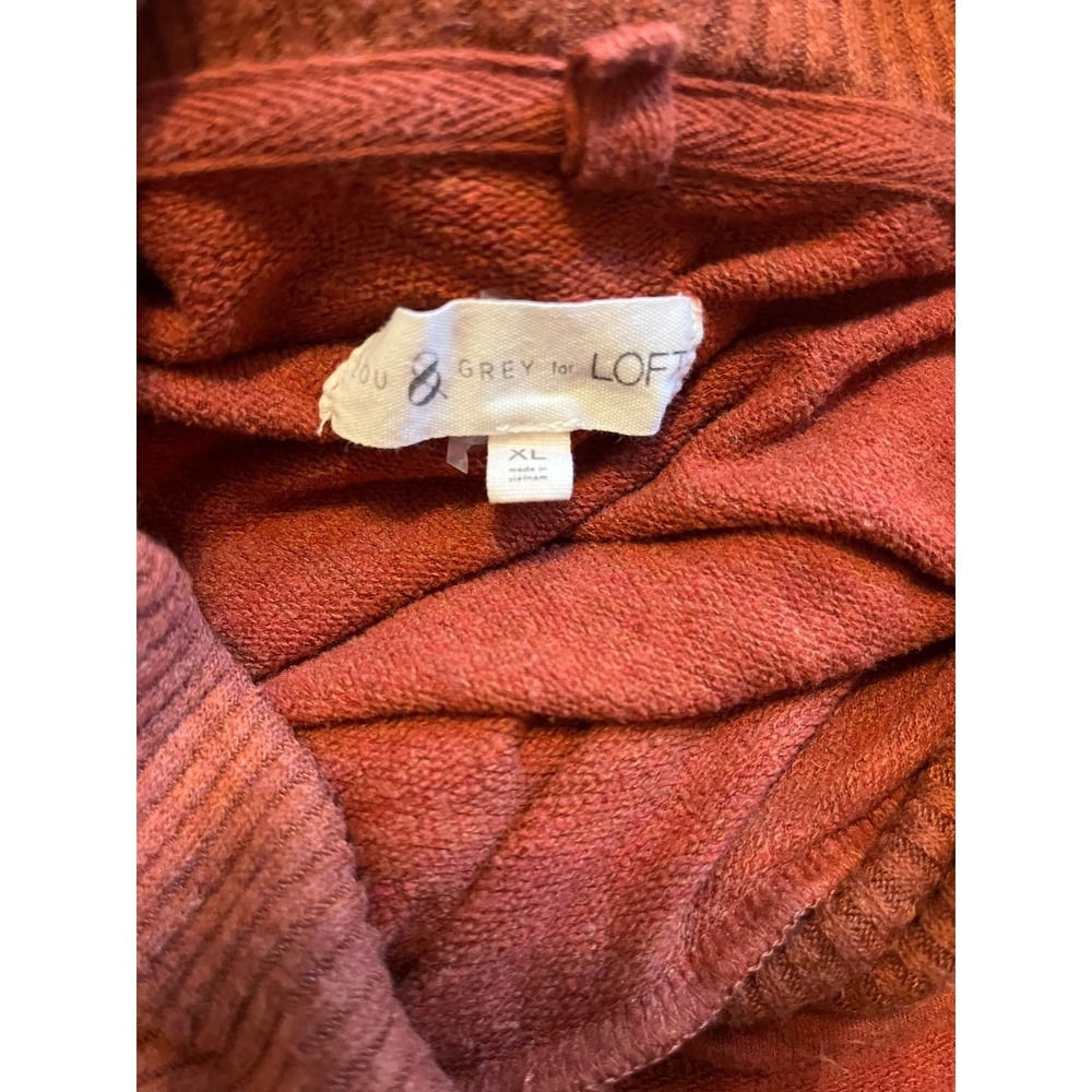 Cozy Boho Cabincore Oversized XL Terracotta Super Soft Cowlneck Tunic Sweater - Picture 7 of 7